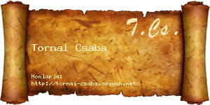 Tornai Csaba névjegykártya
